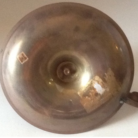 Vintage India Brass Candle Stick Green Bronze Candle Holder Candlestick Handle - Picture 5 of 6